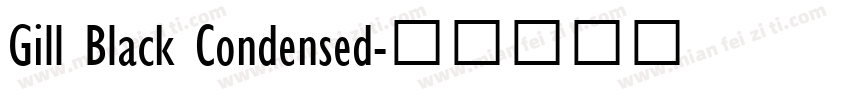 Gill Black Condensed字体转换